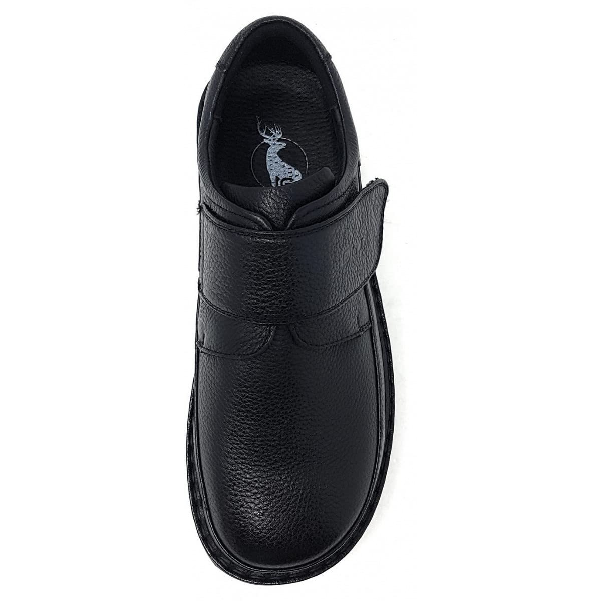 Туфлі Grunwald P-3708 чоловічі Супер зручні широкі Чорні з ремінцем, фото №3