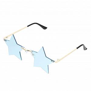 Сонцезахисні Окуляри Jojofuny У формі Зірки, Металеві, Без оправи, Сірі, Небесно-блакитні - Фото 1