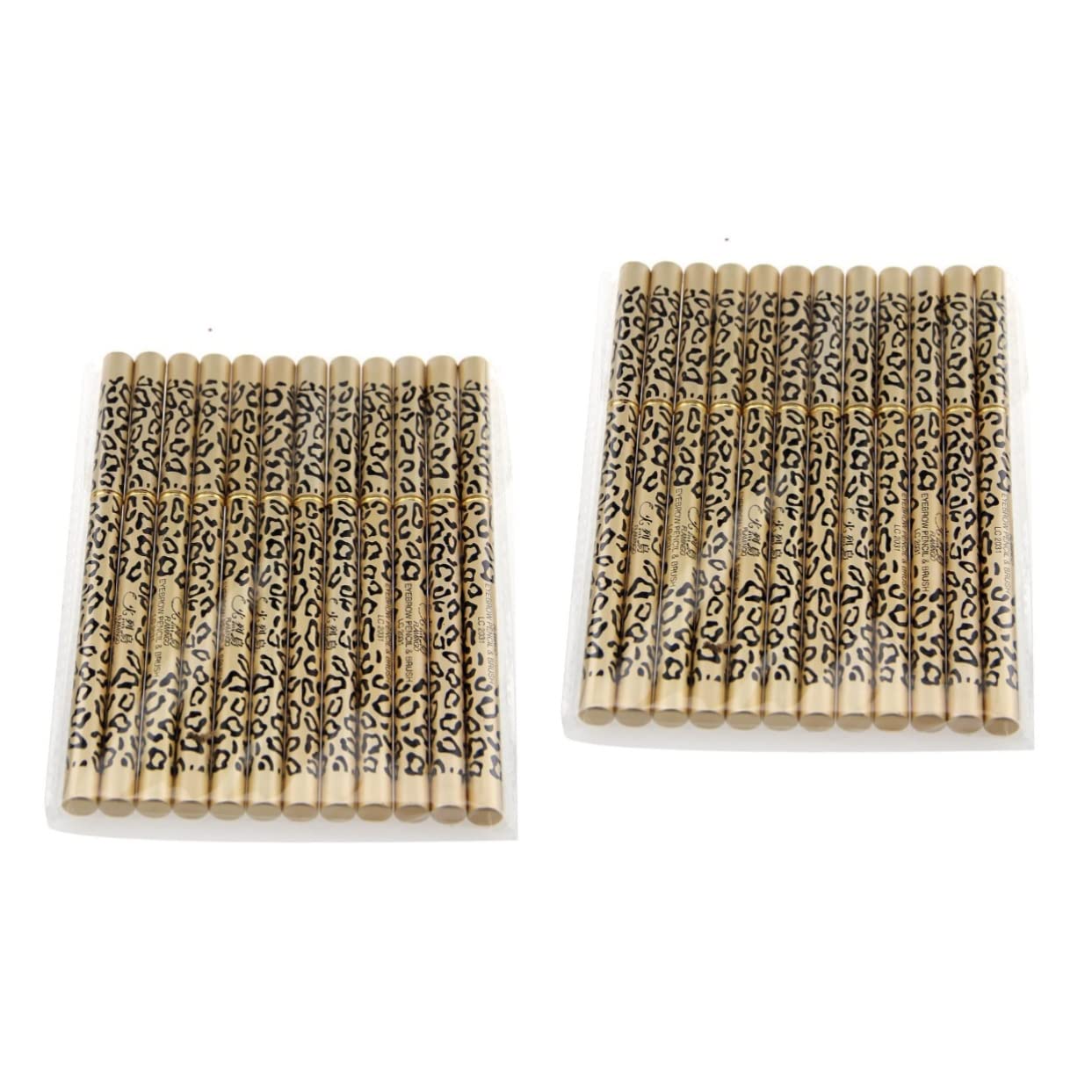 Набор DOITOOL 2 шт. 12 шт. Карандаш для бровей и подводка для глаз с кистью однотонная железная трубка, фото №6