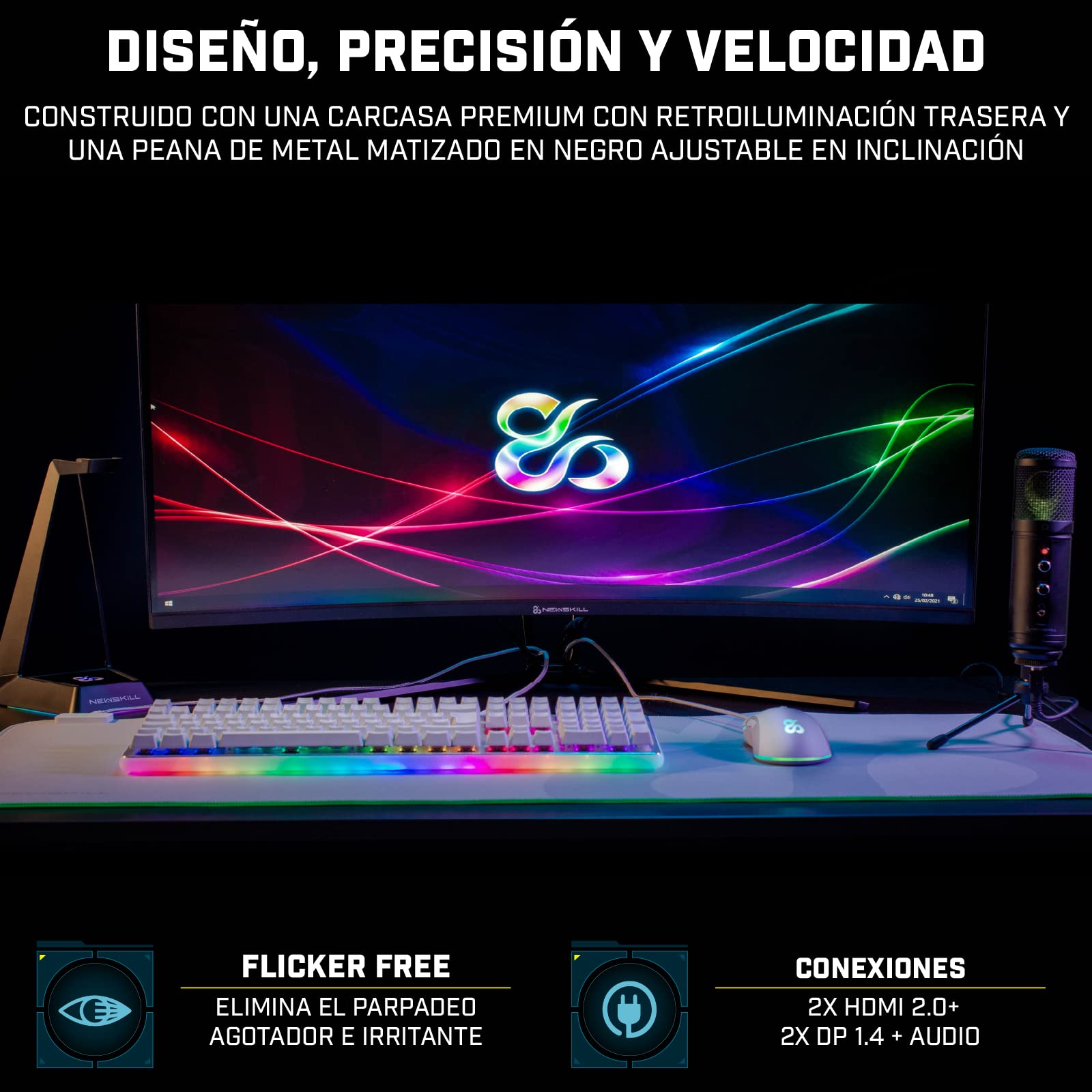 Монітор Newskill Icarus 34 дюйми WQHD 144Hz Gaming, фото №5