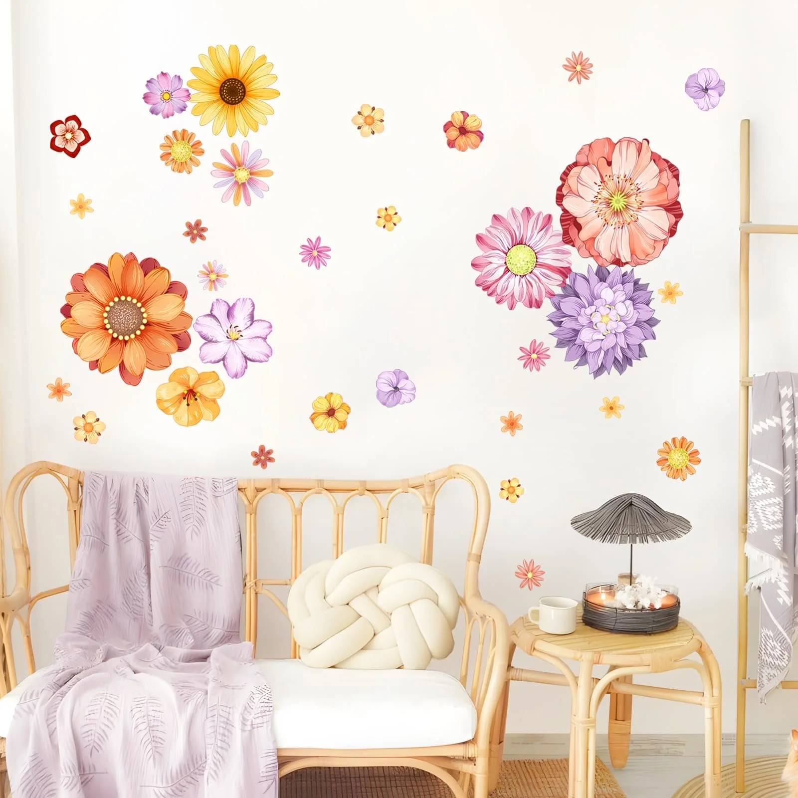 Наклейки на стіну Supzone Ромашки акварельні 24 шт., фото №6