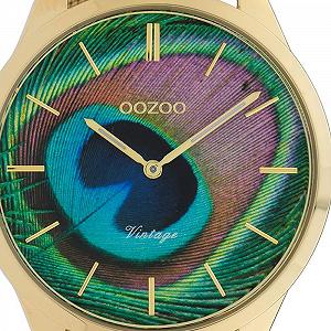 Жіночий годинник Oozoo Vintage Ремінець міланського плетіння з нержавіючої сталі Циферблат павич 43 мм Золотистий C10251 synthetic.ua - Фото 1