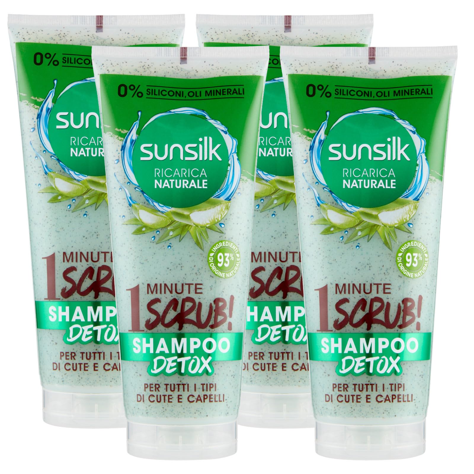 Шампунь Sunsilk Scrub Detox Natural Refill Алое вера 4 x 200 мл, фото №1