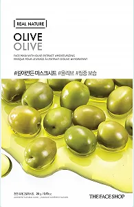 Маска для обличчя The Face Shop Real Nature Зволожуюча для сухої, грубої шкіри Оливковий - Фото 1