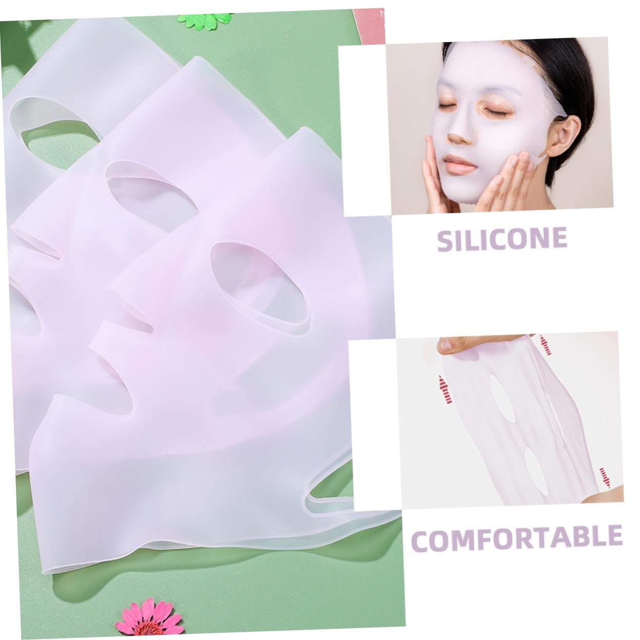 Маска для обличчя Healvian Силіконова Багаторазова Набір з 3 штук, фото №3