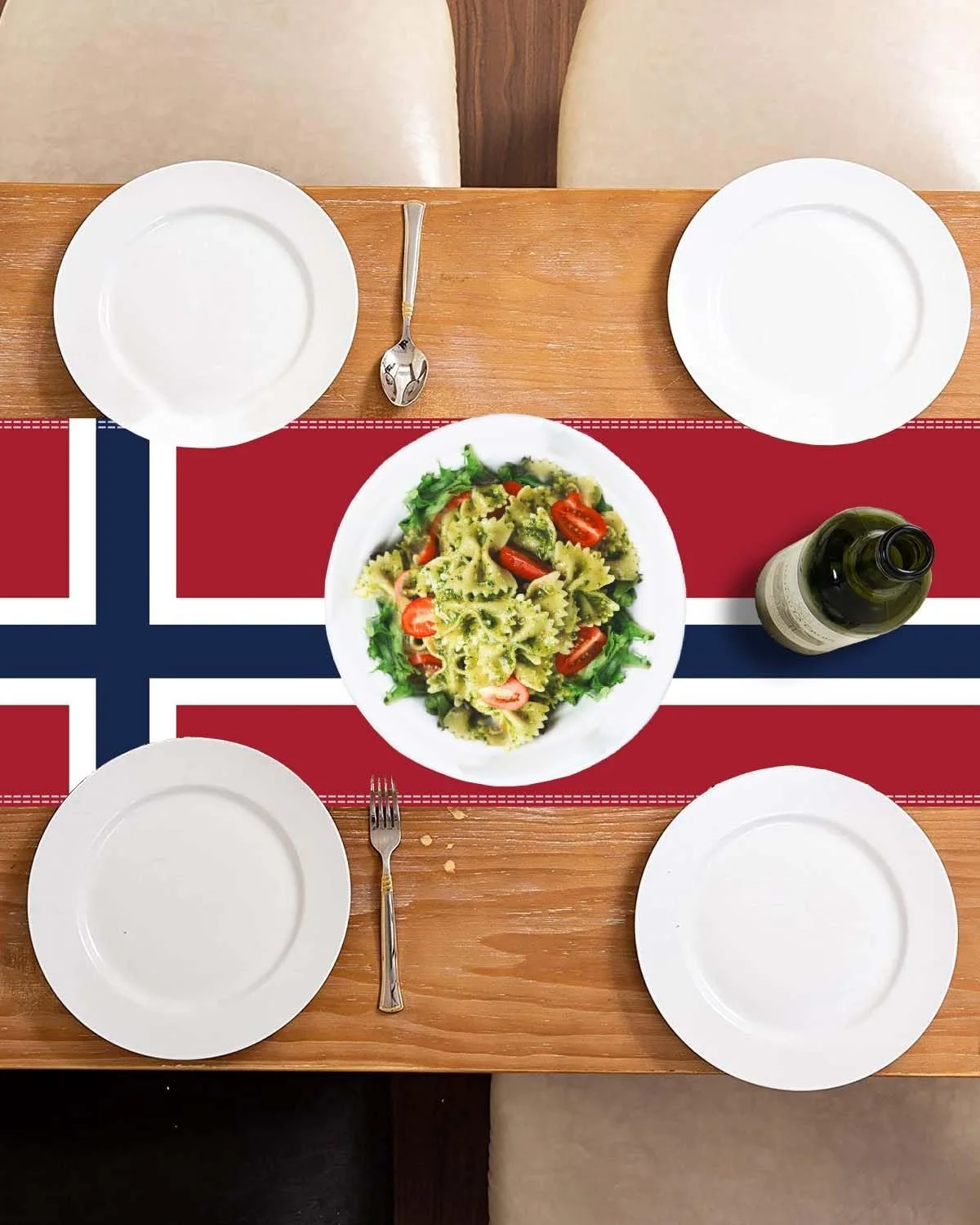 Ранер Norwegian Flag 30 x 180 см оксамитова з прапором Норвегії, фото №4 Ранер Norwegian Flag 30 x 180 см оксамитова з прапором Норвегії, фото №4