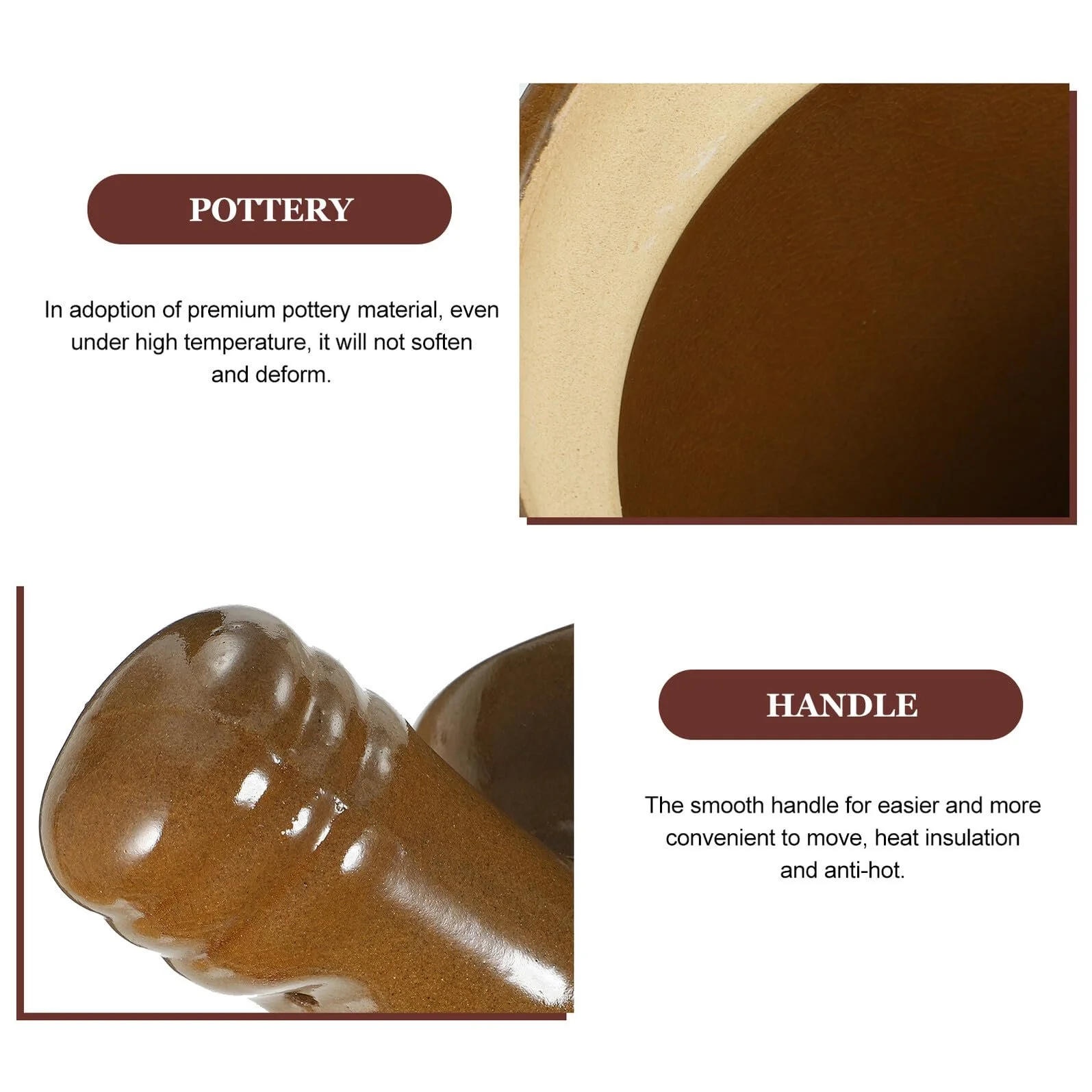 Керамічний Ківш Lurrose для китайської медицини Термостійкий, фото №6