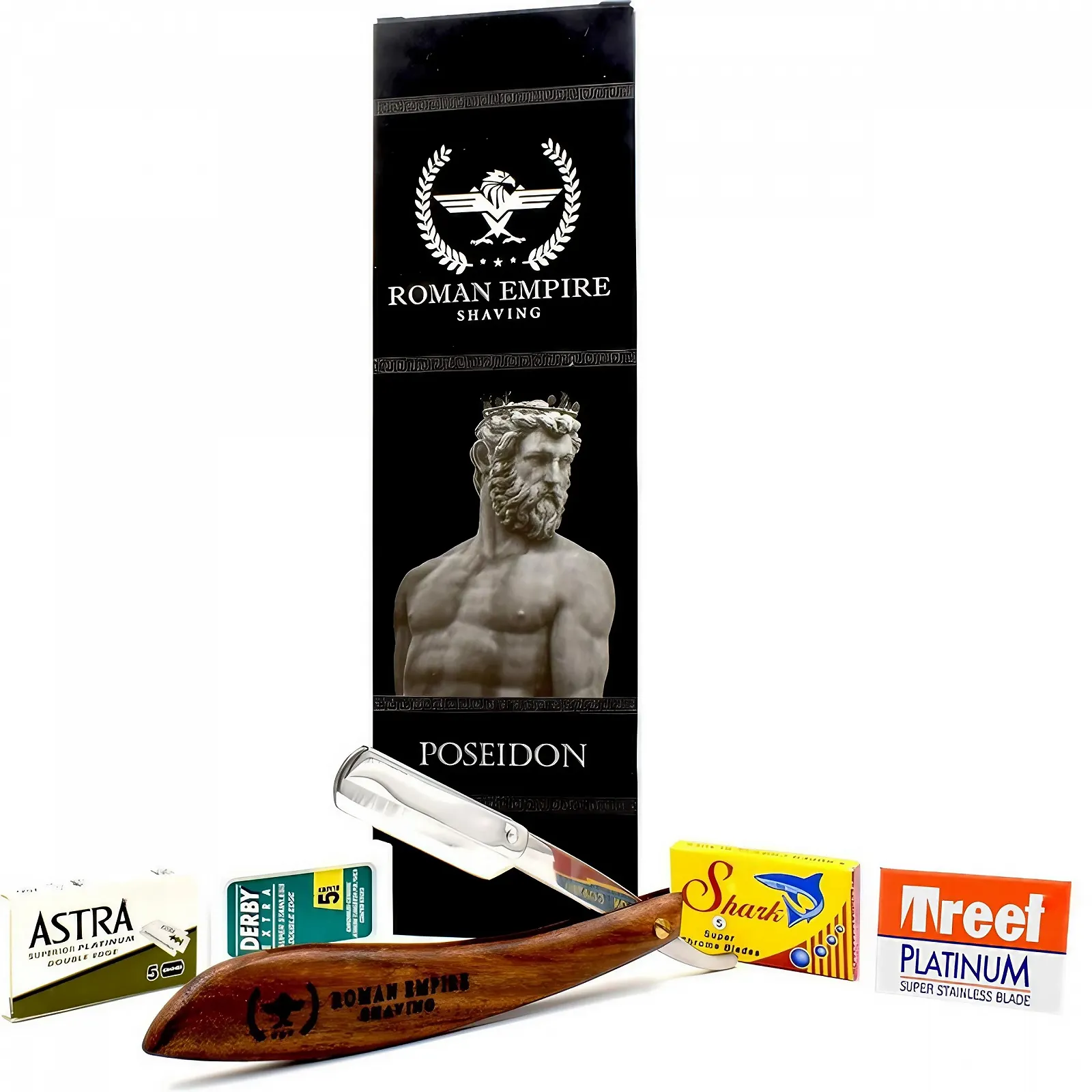 Набор для бритья Poseidon Astra, Derby, Shark, Treet 20 лезвий, фото №1 Набор для бритья Poseidon Astra, Derby, Shark, Treet 20 лезвий, фото №1