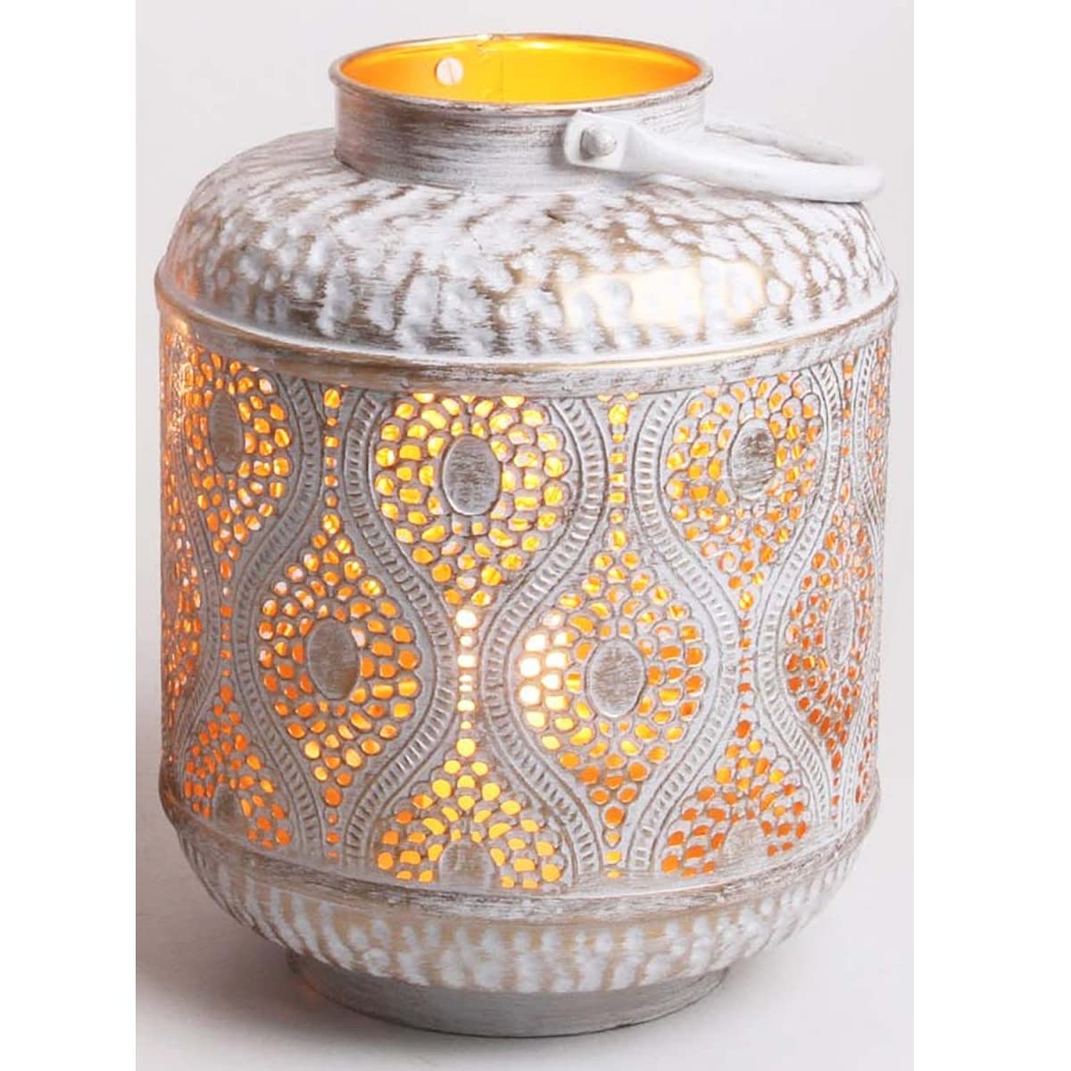 Ліхтар Casa Moro Suraya Малий Білий Золотий, фото №2 Ліхтар Casa Moro Suraya Малий Білий Золотий, фото №2