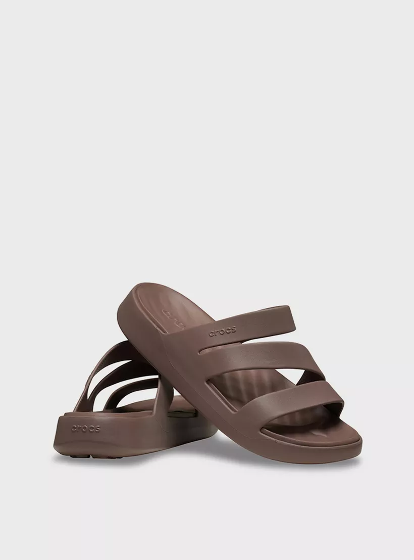 Шльопанці Getaway Strappy MtP 209587-0LF-Truffle CROCS W4Коричневий 34, фото №4