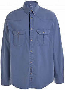 Мужская джинсовая рубашка GUESS JEANS / Синяя / Размер L - Фото 1