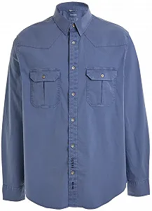 Мужская джинсовая рубашка GUESS JEANS / Синяя / Размер L - Фото 1