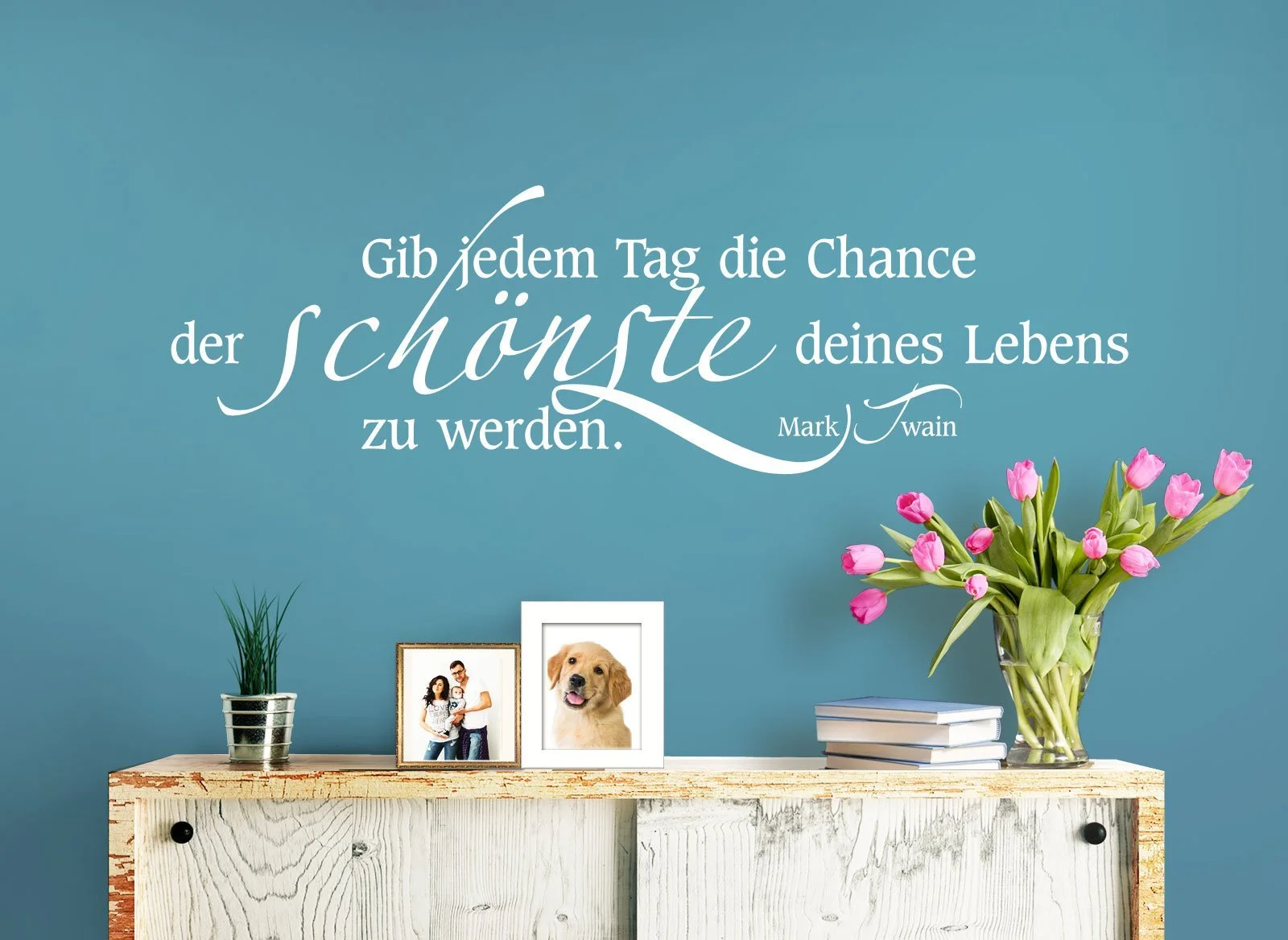 Наклейка на стіну W3459 Give Every Day the Chance... Біла 80 x 27 см, фото №2