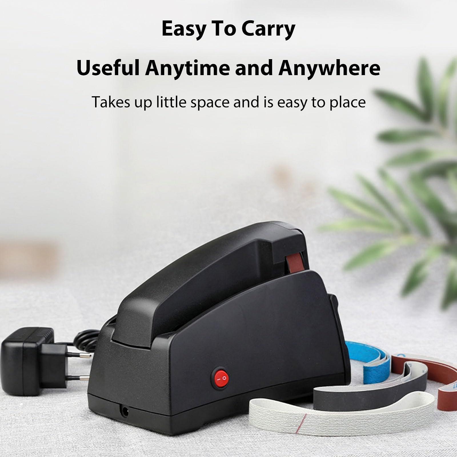 Точилка для ножей электрическая с 4 шлифовальными лентами профессиональная для кухни, фото №2