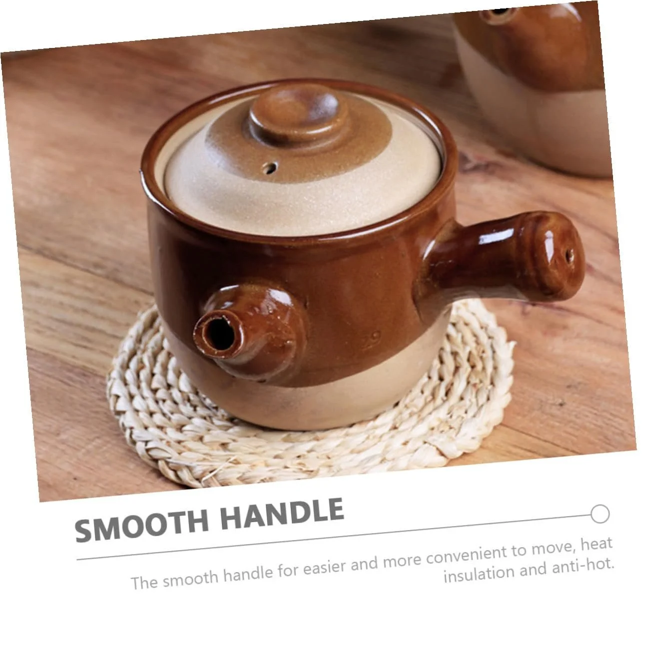 Горшок глиняный китайский с крышкой термостойкий для открытого огня ручной работы, фото №8