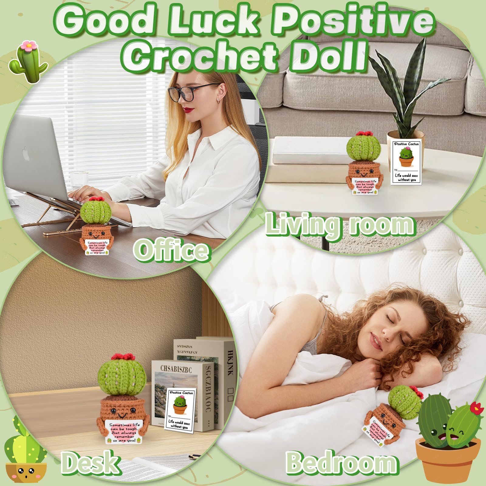 Pipihome Позитивная картошка Подарки Карманный оберег Креативная плюшевая фигурка (Кактус), фото №4