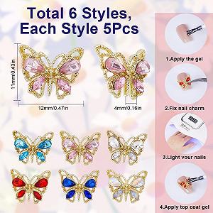 Метелики SUNNYCLUE 30 шт, різнокольорові кришталеві synthetic.ua - Фото 1