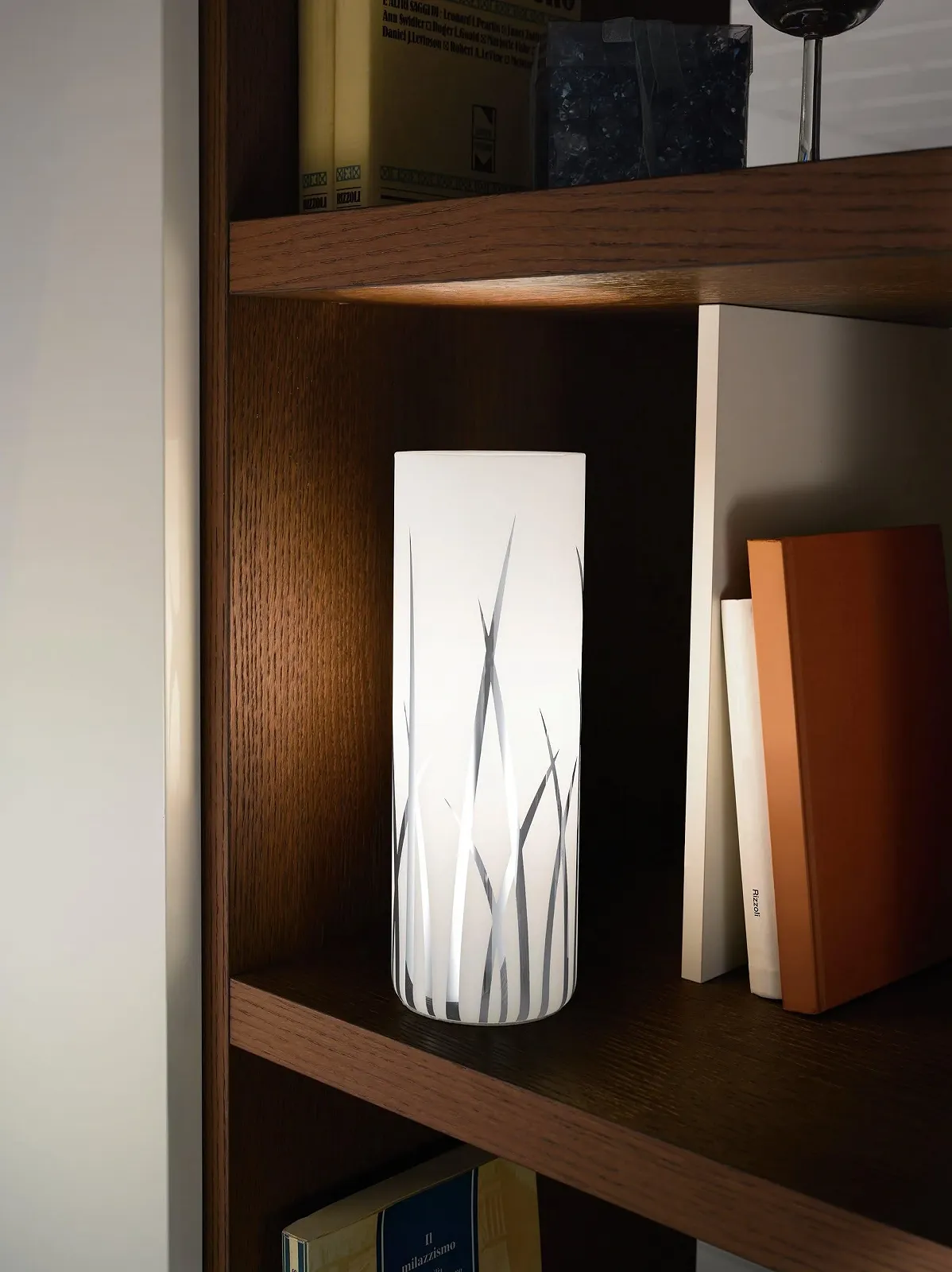 Настільна лампа Eglo Rivato E27 1X60 Вт Скло Білий Хром IP20, фото №3