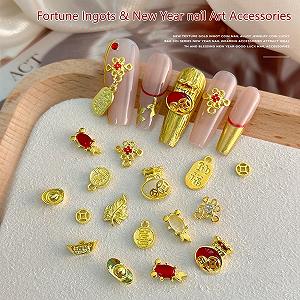 Стрази для нігтів Magic Nails Новий рік Золотий, набір synthetic.ua - Фото 1