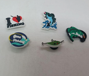 Джибітси рибалка та відпочинок рибальські снасті риба прикраси для крокс аксесуари для Crocs прикраси на крокси декор для взуття 5 шт synthetic.ua - Фото 1