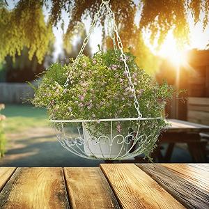 Підвісний квітковий горщик Європейський стиль Металеве кашпо для балкона та офісу synthetic.ua - Фото 1