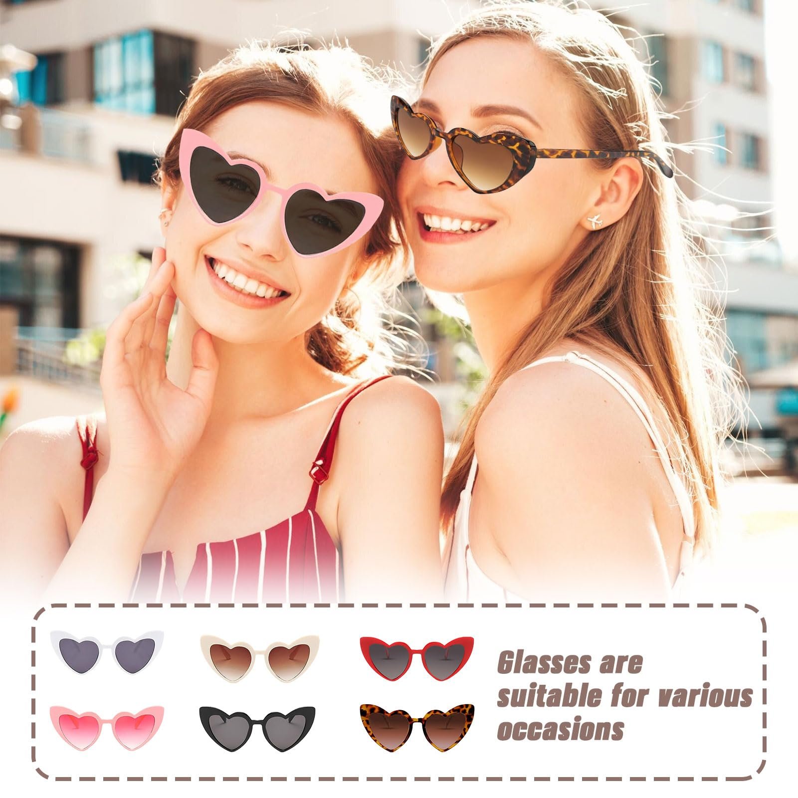 Солнцезащитные очки Ayizhiniu в форме сердца, фото №4