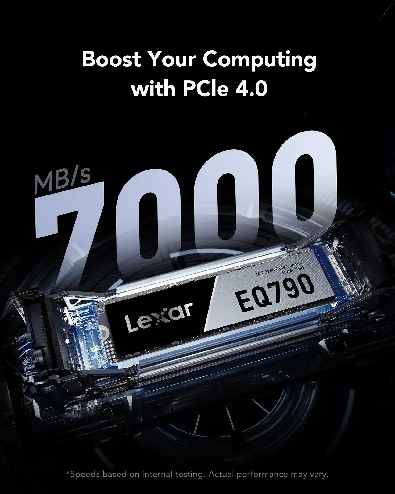 SSD Lexar EQ790 4TB M.2 2280 PCIe Gen4x4 NVMe 1.4 7000MB/s 6000MB/s, фото №2 SSD Lexar EQ790 4TB M.2 2280 PCIe Gen4x4 NVMe 1.4 7000MB/s 6000MB/s, фото №2