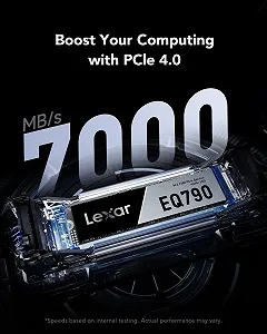 SSD Lexar EQ790 4TB M.2 2280 PCIe Gen4x4 NVMe 1.4 7000MB/s 6000MB/s synthetic.ua - Фото 1