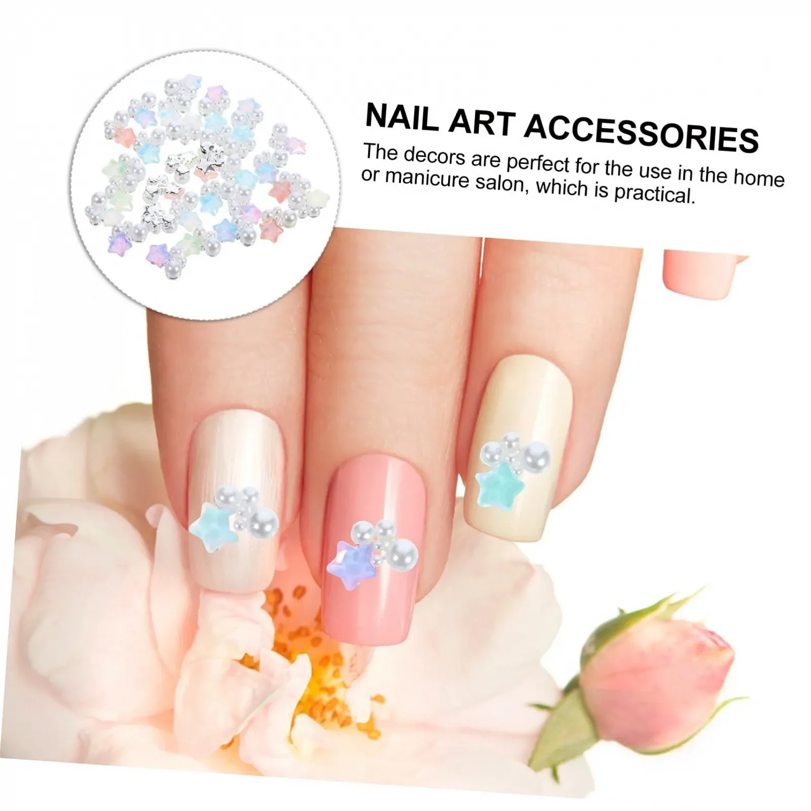 Подвески для ногтей FRCOLOR Декоративные 30 шт Весенне-летние штапельные украшения для сверления, фото №6