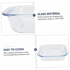 Форма для запекания Термостойкая стеклянная квадратная для микроволновой печи synthetic.ua - Фото 1