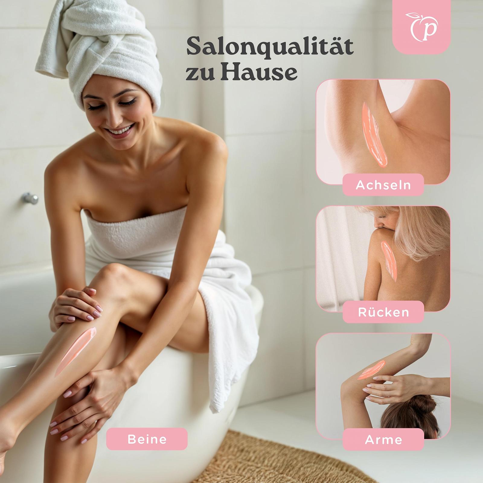 Воскоплав PeachBeauty Professional Electric с восковыми гранулами 100 г, 10 деревянными шпателями и алюминиевой чашей, фото №4