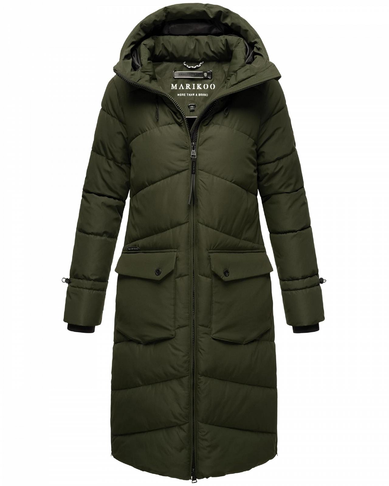Пальто зимове MARIKOO Tomomii XVI Жіноче Тепле стьобане Довге з капюшоном і розрізами, фото №4 Пальто зимове MARIKOO Tomomii XVI Жіноче Тепле стьобане Довге з капюшоном і розрізами, фото №4