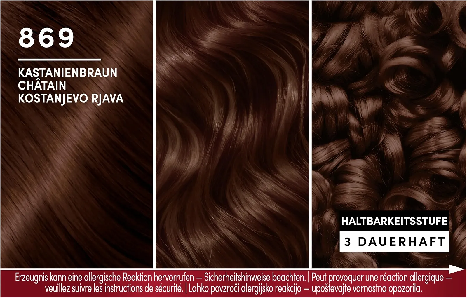 Крем-фарба для інтенсивного фарбування волосся Brillance 869 Каштановий Коричневий (2 x 170 мл), фото №4 Крем-фарба для інтенсивного фарбування волосся Brillance 869 Каштановий Коричневий (2 x 170 мл), фото №4