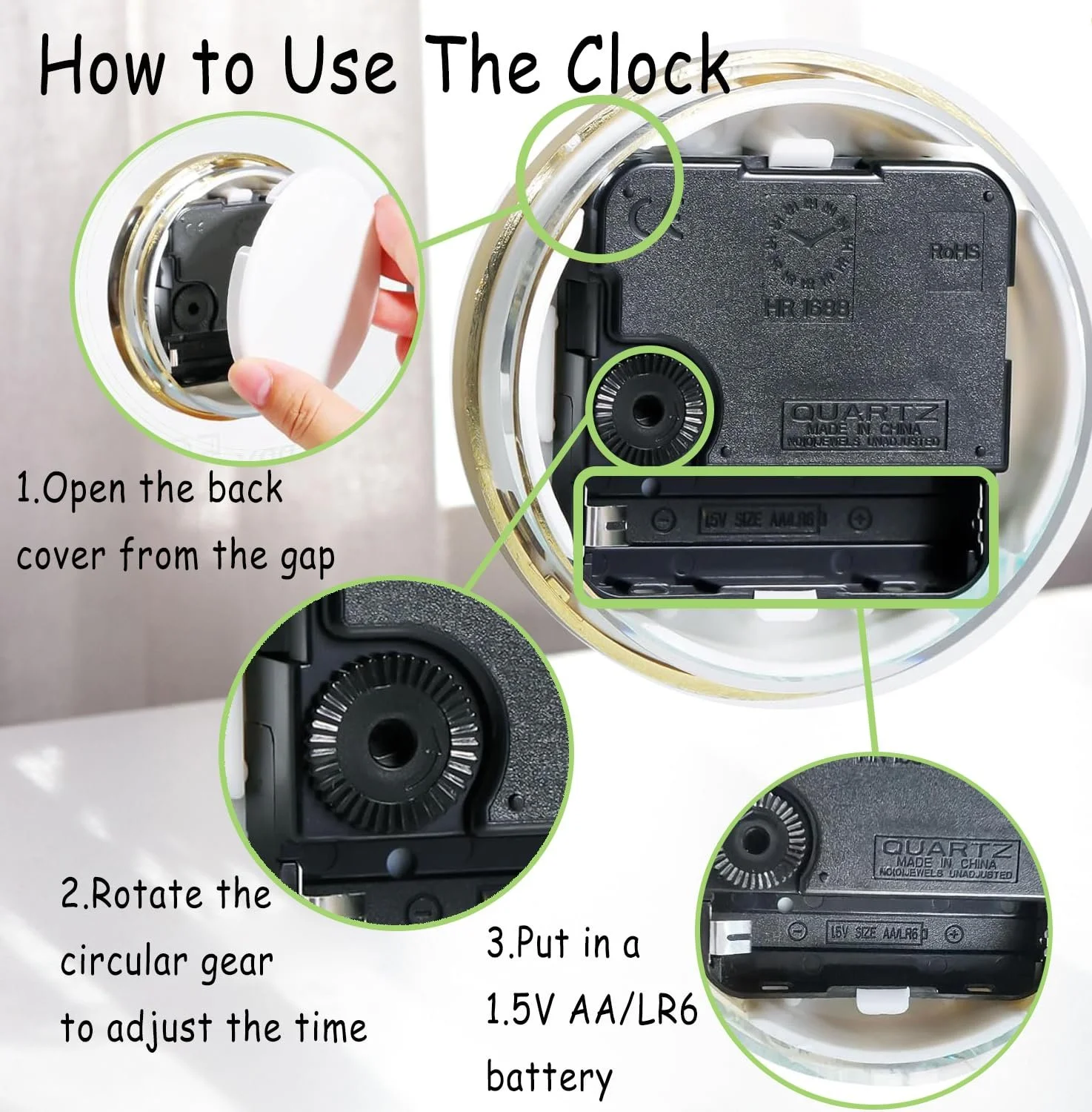 Настольные часы Véfaee Кварцевые Золотая свадьба 50 лет, фото №5 Настольные часы Véfaee Кварцевые Золотая свадьба 50 лет, фото №5