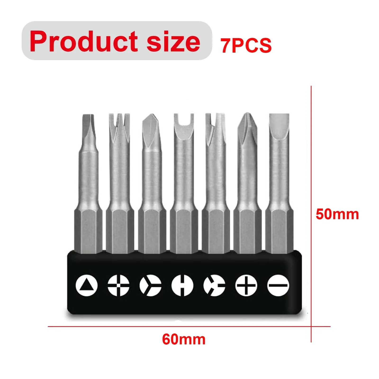 Набор отверток Bamyli 7 предметов специальной формы, 50 мм специальный набор битов, фото №2 Набор отверток Bamyli 7 предметов специальной формы, 50 мм специальный набор битов, фото №2