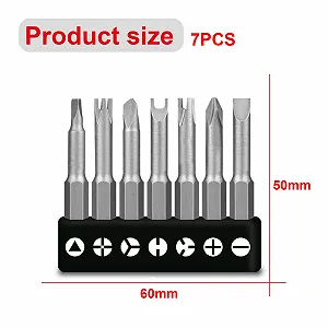 Набір викруток Bamyli 7 частин спеціальної форми, 50 мм спеціальний набір насадок synthetic.ua - Фото 1