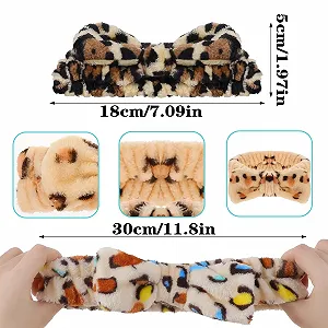 Повязка на голову для спа Leopard для умывания лица, макияжа synthetic.ua - Фото 1