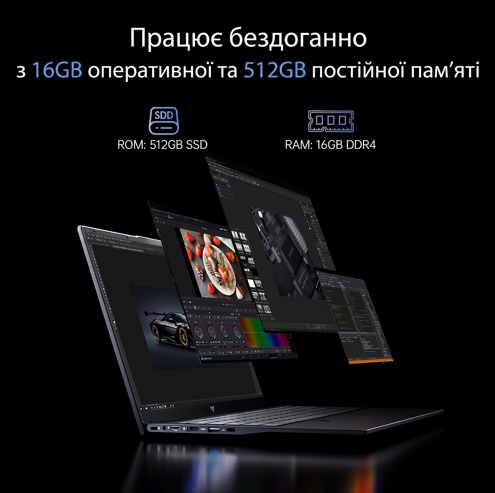 Ноутбук 15.6" ACEMAGIC LX15 Intel N97 RAM 16GB SSD 512GB Windows 11 (UKR), фото №3