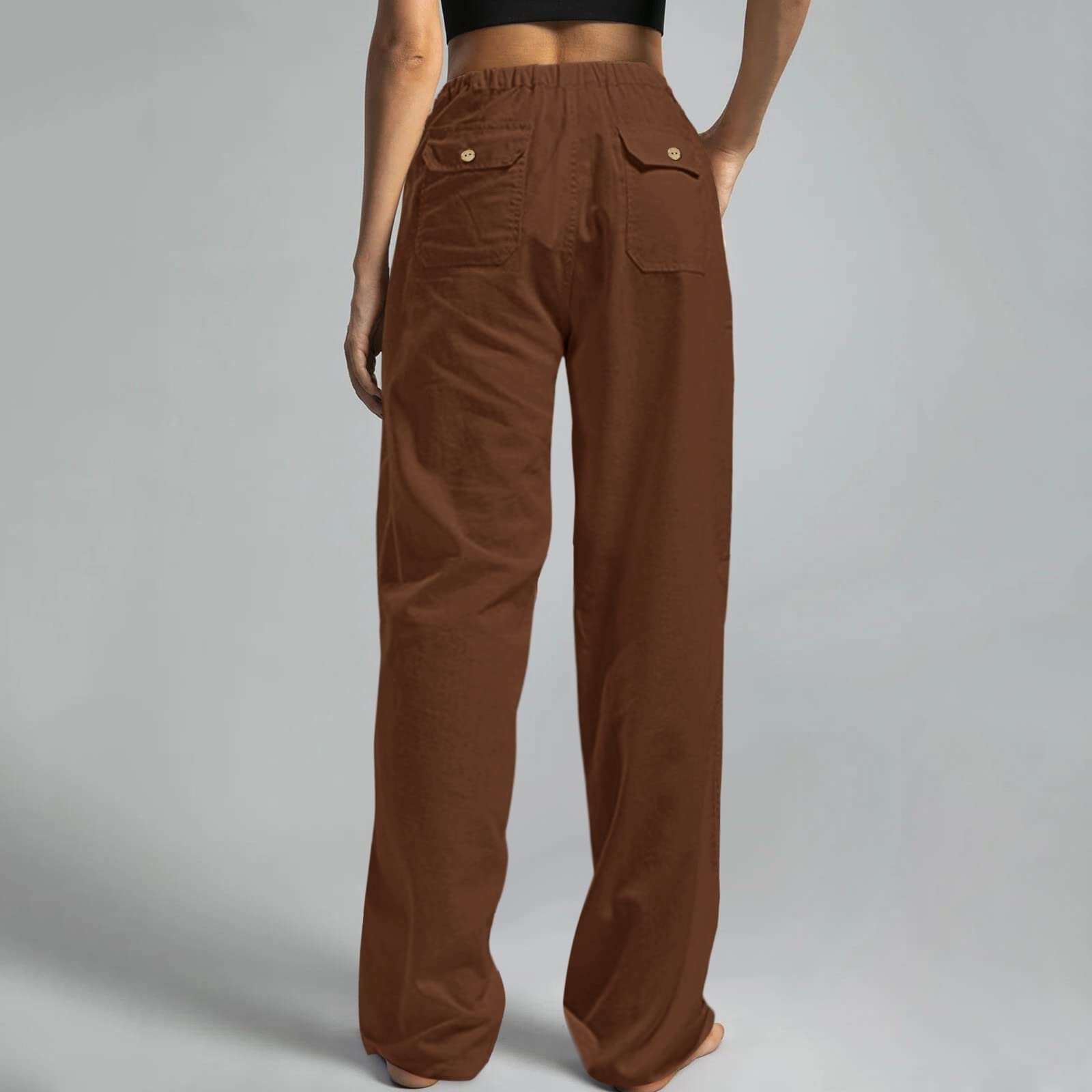 Штани широкі жіночі еластичні з високою талією однотонні на шнурку, фото №5 Штани широкі жіночі еластичні з високою талією однотонні на шнурку, фото №5