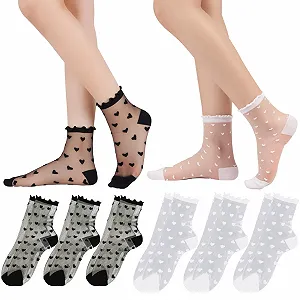 Прозорі шкарпетки для жінок (6 пар) - Фото 1