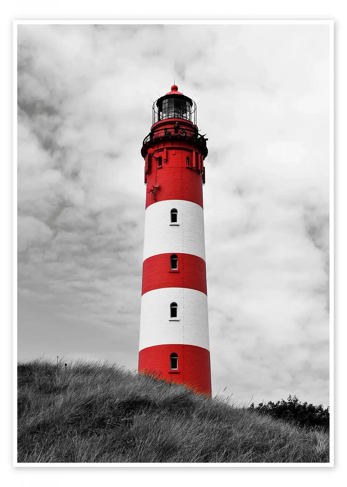Постер HADYPHOTO Lighthouse on Amrum 50 x 70 см Red, фото №1