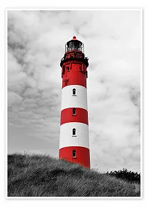 Постер HADYPHOTO Lighthouse on Amrum 50 x 70 см Red - Фото 1