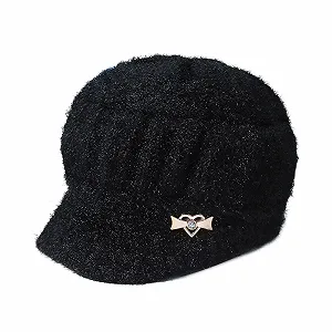 Новорічна шапка kosopse Вязана вовняна лижна шапка з козирком для хлопчика - Фото 1