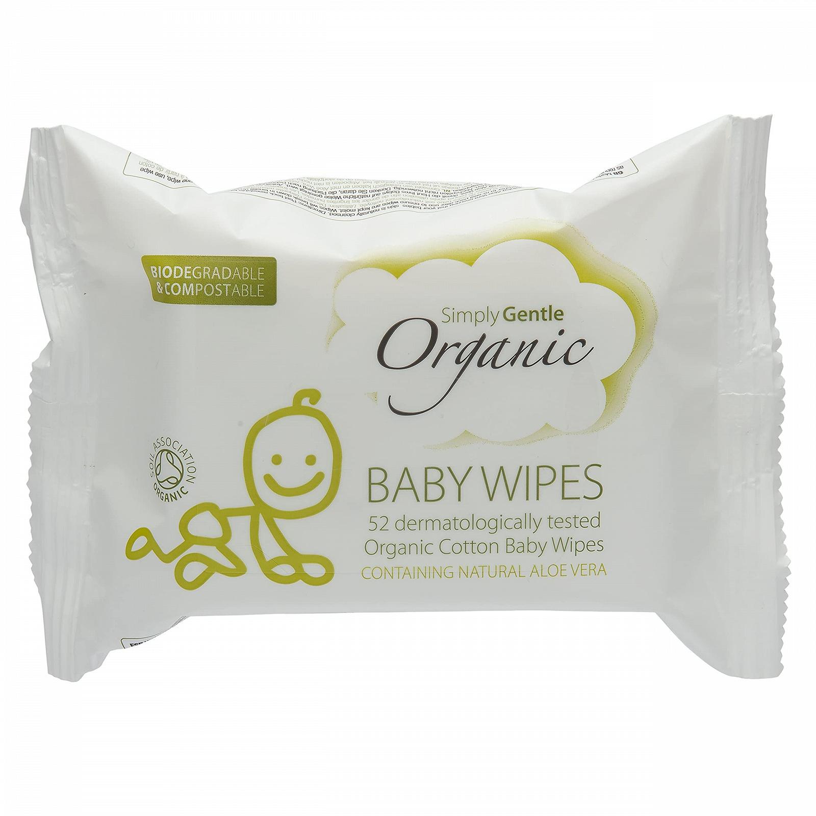 Дитячі серветки Simply Gentle Organic 52 шт., фото №1
