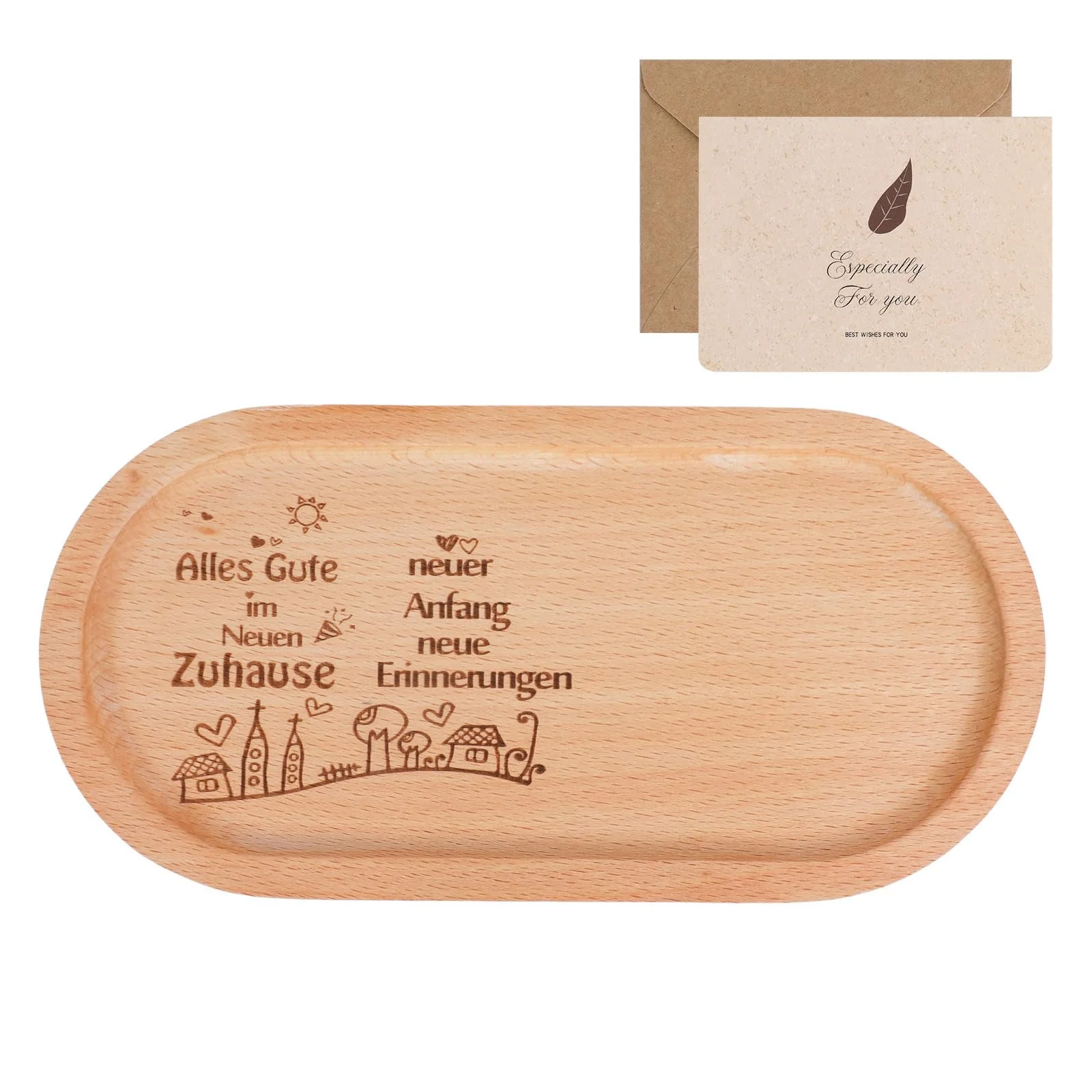 Декоративний піднос Seutgjie Дерев'яний з гравіюванням, фото №1