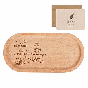 Декоративный поднос Seutgjie Деревянный с гравировкой - Фото 1