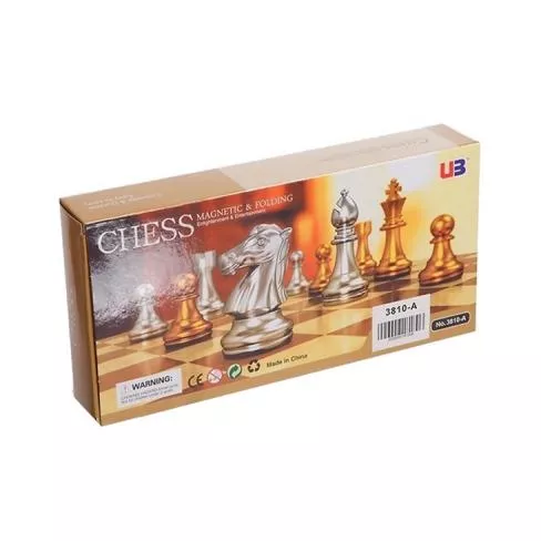 Настольная игра Voltronic Шахматы на магните U3 средние Gold/Silver 3810A, фото №1