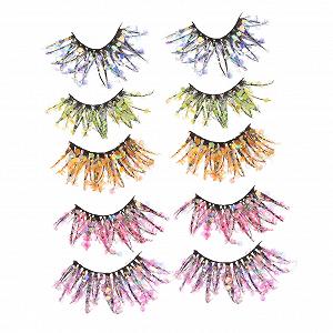 Накладні вії Angoily 5 пар Кольорові 3D з кольором Норка Фібра - Фото 1