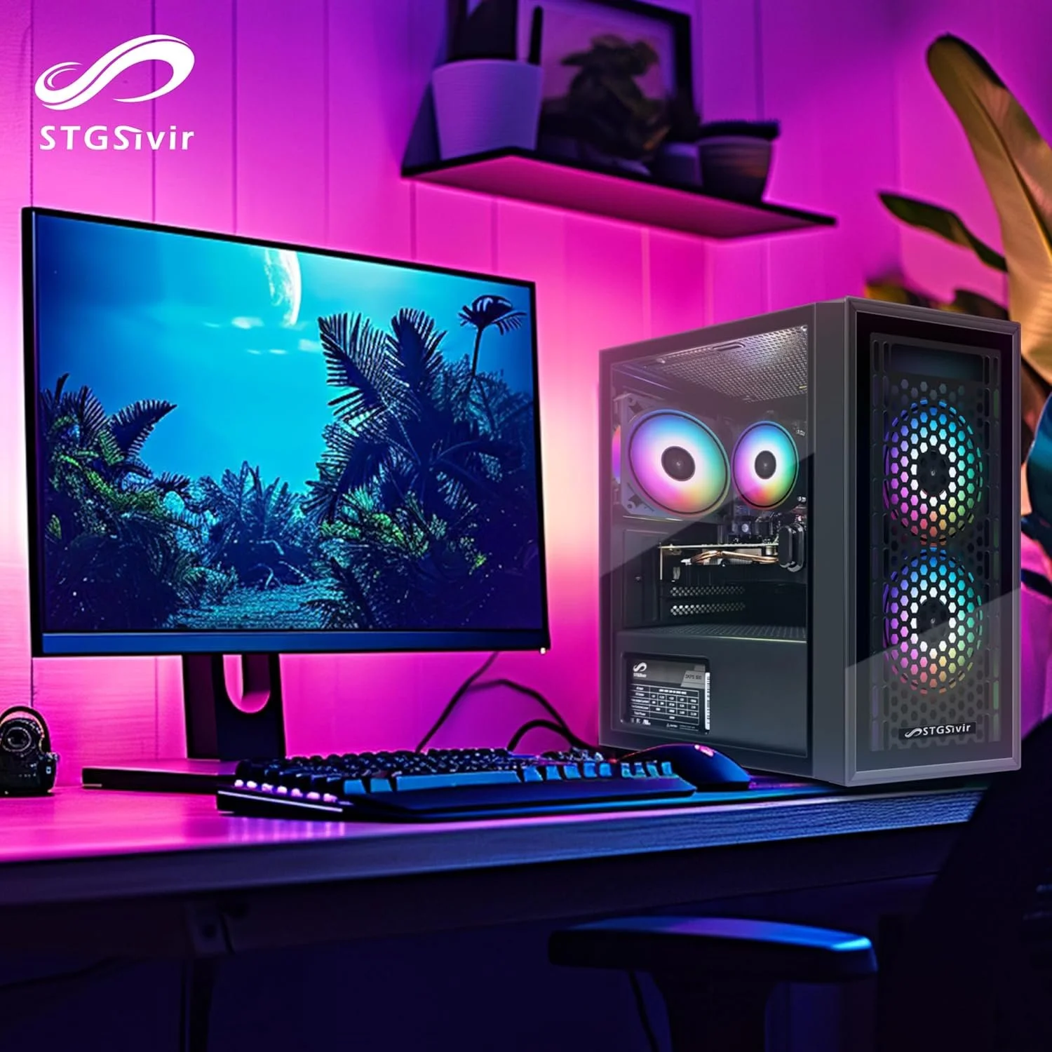 Комп’ютер STGsivir PC Gamer / Intel Core i5-4590 / RAM 16GB / SSD 512GB / AMD Radeon R9 370 / HDMI / LAN / Wi-Fi 5 / Bluetooth 5.0 / Windows 11 / Чорний, фото №5