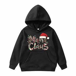 Рождественский свитшот для мальчиков, рождественская детская толстовка для мужчин и женщин с карманом, детская толстовка с флисом - Фото 1